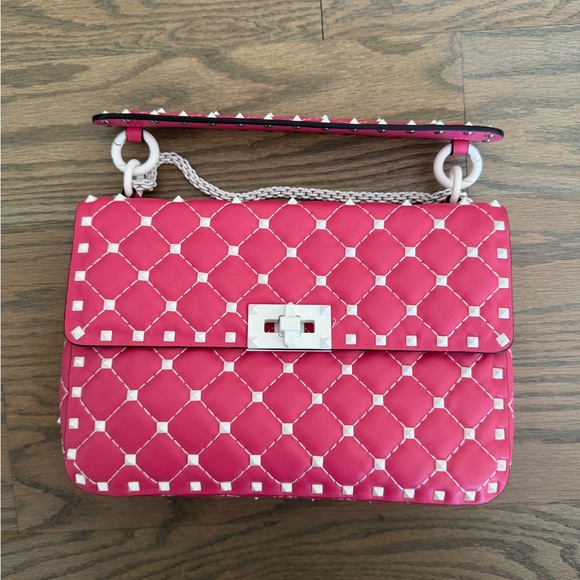 Valentino Garavani Handbags - Valentino Garavani Pink Studded Shoulder Bag